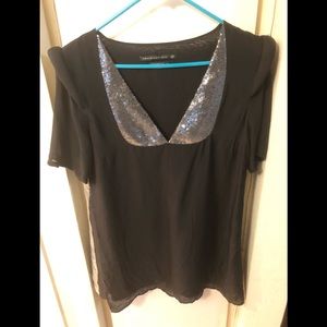 Mackage Collection 100% silk Blouse Black Size L